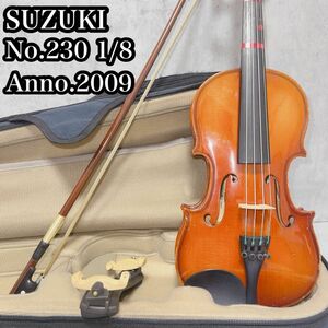スズキ　バイオリン　No.230 1/8 2009　弓　弦楽器 ケース付き！