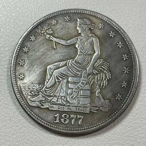 アメリカ 硬貨 古銭 自由の女神 1877年 リバティ イーグル モルガン 13の星 コイン 重21.86g
