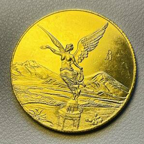 メキシコ 硬貨 古銭 自由の女神 1943年 「メキシコ合衆国」銘 ポポカテペトル火山 イスタクシウアトル火山 記念幣 コイン 重21.33gの画像2