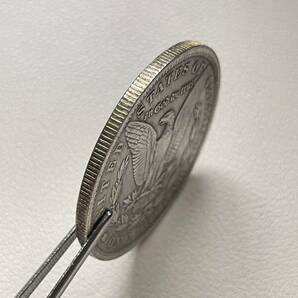 アメリカ 硬貨 古銭 自由の女神 1883年 ハクトウワシ 13の星 独立十三州 盾 オリーブの枝 コイン 重20.55g 銀貨の画像3