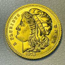 アメリカ 硬貨 古銭 自由の女神 1878年 ハクトウワシ 13の星 13の州 イーグル 矢 オリーブの枝 コイン 重4.19g_画像1