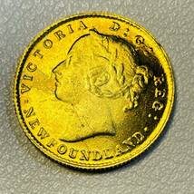 イギリス 硬貨 古銭 ヴィクトリア女王 1865年 ヴィクトリア朝 ニューファンドランド島 コイン 重2.58g_画像1