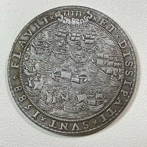 オランダ 硬貨 古銭 メダル 1588年 アルマダの海戦 スペイン無敵艦隊の敗北記念 船団 モーリス王子の盾 記念メダル コイン 重37.20g