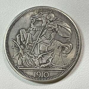 イギリス 硬貨 古銭 ジョージ5世 1910年 戴冠式 聖ジョージ ナイト ドラゴン コイン 重27.17g