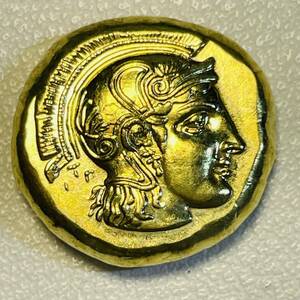 ギリシャ 硬貨 古銭 都市アテネ 智慧の女神アテナ 馬 絵銭 アンティークコレクション コイン 重6.37g