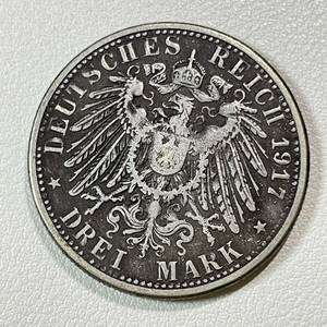 ドイツ 硬貨 古銭 ザクセン王国 1917年 マルティン・ルターの守護者 フリードリヒ賢者 カンムリワシ コイン 重16.96g