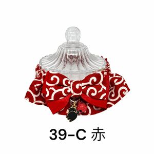 【39-C-赤】ハンドメイド猫首輪