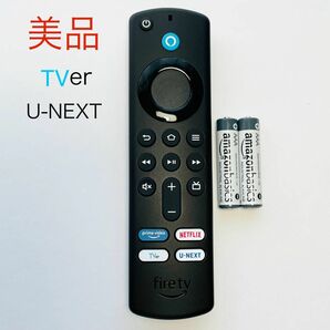 美品 Amazon Fire TV Stick - Alexa対応音声認識リモコン　第3世代 TVer/U-NEXTボタン付
