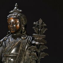 【清】某有名収集家買取品 西蔵・チベット伝来・時代物 銅製 ジグメ・リンパ造像 極細工 密教古美術_画像5