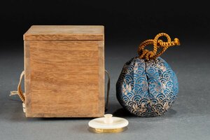 【華】某有名収集家買取品 時代物 京焼　茶入り 共箱 茶煎道具 古美術 骨董品YA230698658-QV　