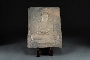 [.]. famous collection house purchase goods era thing China ... Kirameki stone carving large day .. map stone board Buddhism culture old fine art antique goods YA230698687-PQ