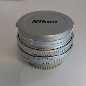 ニコン Nikon NIKKOR　45mm　1:2.8Pレンズ　HS-35フード　NC52mmフィルター　中古品　防湿庫管理　