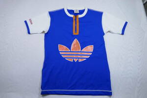  beautiful goods Vintage Old Adidas adidas stretch material half Zip short sleeves size L ASM-7626