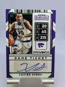 【1円スタート】Xavier Sneed - 2020-21 Panini Contenders Draft Auto Game Ticket Green Foil / Hornets ザビエル・スニード 直筆サイン