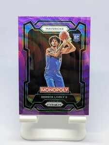 Derek Lively II - 2023-24 Prizm Monopoly Purple Wave RC / Mavericks Rookie デレック・ライブリー2世 ルーキーカード