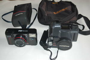 オリンパスOLYMPUS IZM 300、　コンパクトフィルムカメラ　AFL-S 38mmF2.8　２点