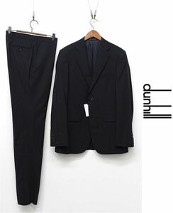 HGBE388/未使用 dunhill セットアップ スーツ テーラードジャケット パンツ 2つボタン 総裏 サイドベンツ ノータック 裾未仕立て 48 M 濃紺