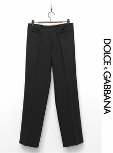 P296/ прекрасный товар DOLCE&GABBANA D&G слаксы брюки no- tuck кромка одиночный 32/46 M серый Dolce&Gabbana 