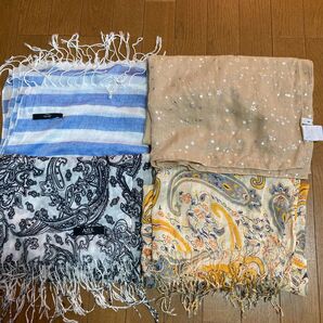 ストール4種 mi deu、Anather Edition、AZUL他 ファッションのアクセント 首元の日焼け予防におすすめ!