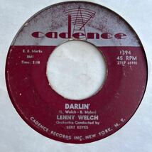 【POP】LENNY WELCH # I'D LIKE TO KNOW # DARLIN' / US / 7 / 1961_画像2