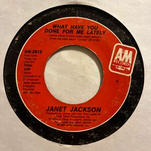 【SOUL/DISCO】JANET JACKSON # WHAT HAVE YOU DONE FOR ME LATELY # HE DOESN'T KNOW I'M ALIVE / US / 7 / 1986