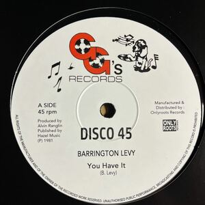 【REGGAE/ROOTS】BARRINGTON LEVY # YOU HAVE IT / FRANCE / 12 / 2020