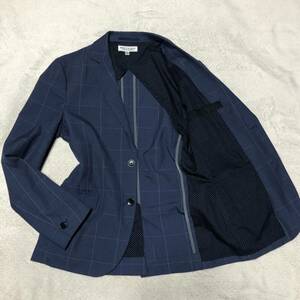 BEAUTY & YOUTH UNITED ARROWS beauty and Youth tailored jacket Anne navy blue jacket pen check unlined in the back 2B navy S