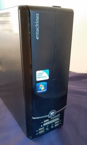 (送料無料)Windows7 EL1850-A22C/T　eMachines Core2 Quad Q8400 メモリ4GB HDD250GB デスクトップ イーマシーンズ