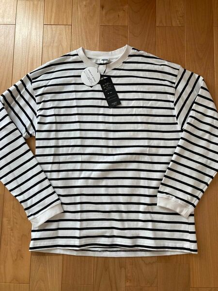 メンズ　綿100% ボーダーT size L 