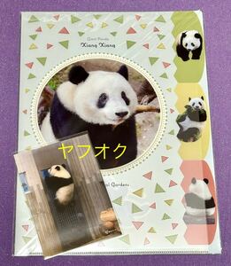完売品・新品④★シャンシャン3ポケットクリアファイル+写真★ジャイアントパンダ上野動物園 