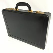 イタリア製レザーアタッシュケース黒ダイヤルロックビジネスバッグ本革トランクItaly製ブリーフケース出張ブラック鞄メンズ_画像1