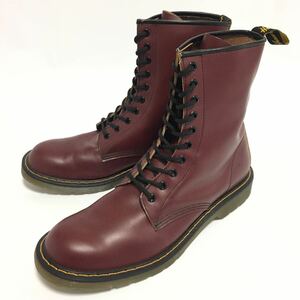  beautiful goods!HAWKINS Hawkins *10 hole leather boots 28cm Cherry red race up men's * short boots shoes bread clock original leather 