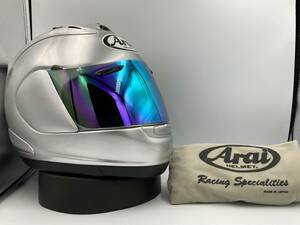 アライ Arai RX7 RR5 RX7-RR5 RX-7 RRV アルミナシルバー フルフェイス ヘルメット Mサイズ ミラー付き!! 程度良好!! 