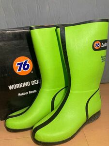 【76 WORKING GEAR 】防水　レインブーツ　ラバーブーツ　長靴　ライトグリーン　希少　誰とも被らないアイテム