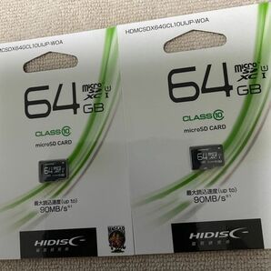 新品 HI-DISC micro SDカード64G 2個セット！