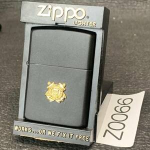 1000円スタート ZIPPO 未使用 化粧箱有り マットブラック エンブレム オイルオイルライター ジッポー Z0066