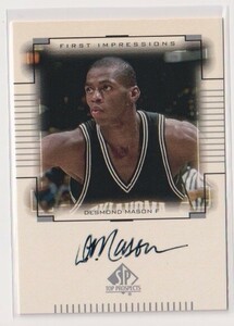 2000-01 SP Top Prospect Desmond Mason First Impressions Autograph card