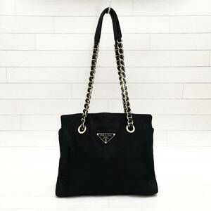 ☆良品・白タグ付☆PRADA TESSUTO CATENA チェーン　ショルダーバッグ