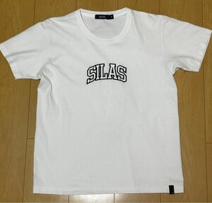 【SILAS】サイラス ロゴ刺繍 半袖Tシャツ 白 サイズM