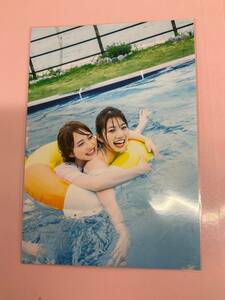 こんぷりん 日向坂ファースト写真集 立ち漕ぎ 発売記念ブロマイド 加藤史帆 高本彩花/生写真/HI0682