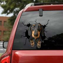 3Dステッカー　車　犬　可愛い　面白いステッカー ダックス シール カー用品　ダックスフント　ダックスフントステッカー　飛び出す_画像2