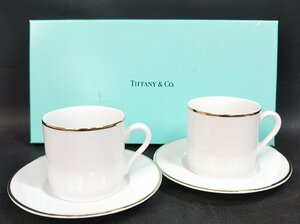 □未使用 TIFFANY&Co. ティファニー ペアデミタスカップ&ソーサー 洋食器 エスプレッソ□埼玉戸田店