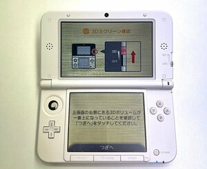 小樽店【現状品】4-6 任天堂 3DSLL SPRー001 ホワイト 本体のみ 充電器無し 初期化済み 簡易動作確認済み スライドパッド部分破損有り