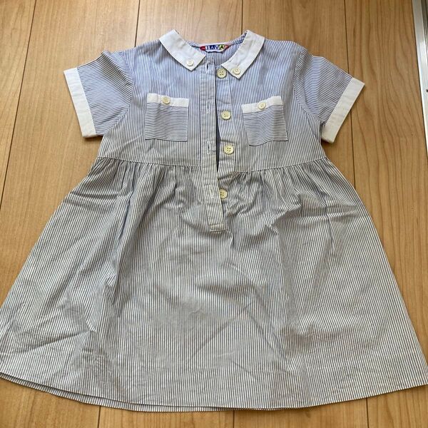 ワンピース 子供服 半袖ワンピース 女の子　べべ　レトロ　ビンテージ　３歳用