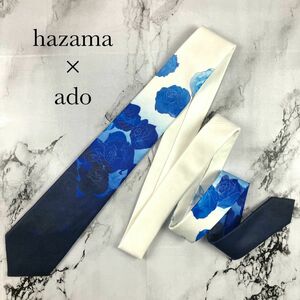 未使用品　hazama×Ado ハザマ×アド　ネクタイ　一凛の祈跡に溺れる　花柄　薔薇　ブラック