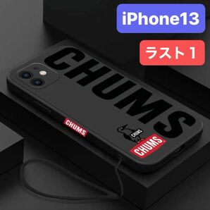 新品★iPhone13★スマホケース　iPhoneケース　保護カバー　ブラック　ペンギン　カツオドリ　ストラップ付き　ラスト１商品