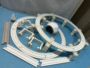  Plarail rare white color snow scenery snowy mountains etc. / direct line rail 3ps.@/ bending line roadbed 16ps.@/ tunnel 1 piece / tree 2 ps /. legs 11 point large amount (13)