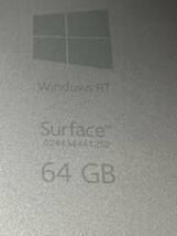Microsoft 1572 Surface 64GB タブレット アダプタなし 動作未確認 純正 キーボードカバー 1561 付き マイクロソフト タブレットPC_画像3