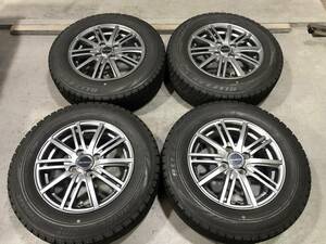 ★保管袋付★(5B152)BALMINUM 14x5.5J 4穴 100 + BRIDGESTONE VRX 175/70R14 84Q 2019年 スタッドレスタイヤ 送料無料