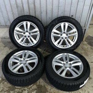 バリ山タイヤ★保管袋付★(WW6A007)スバル純正 16 x 6.5J 5穴 100 + BRIDGESTONE ICEPARTNER2 205/55R16 91Q 2020年 スタッドレス 冬タイヤ